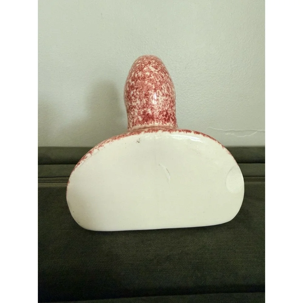 N. S. Gustin Handpainted Duck Doorstop Bookend Pottery Ceramic Mother Goose